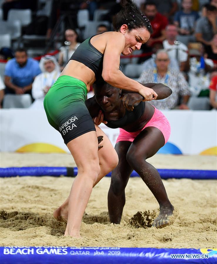 (SP)QATAR-DOHA-WORLD BEACH GAMES-WOMEN'S BEACH WRESTLING