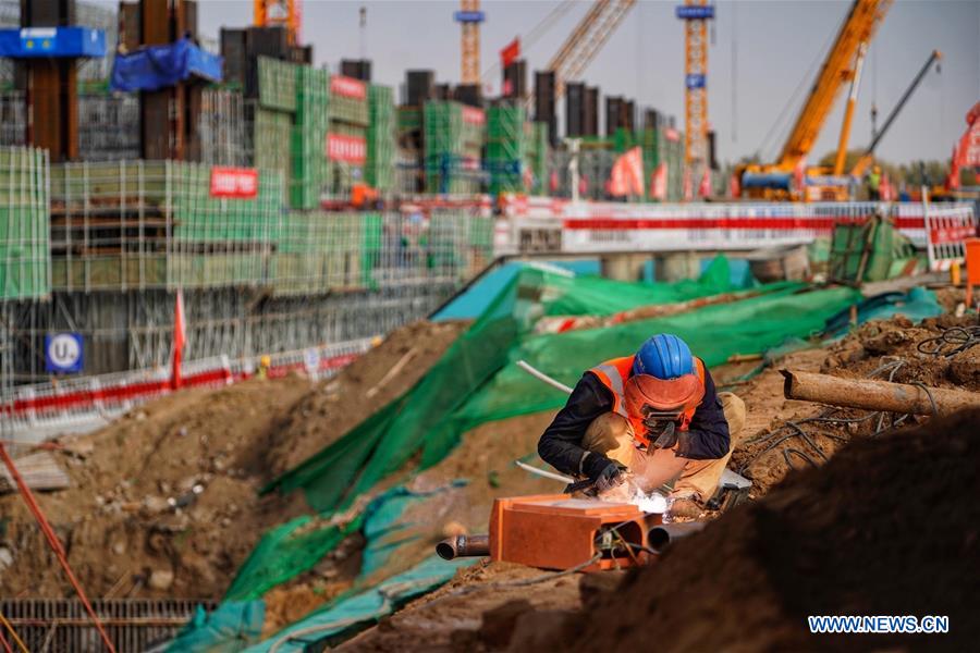 CHINA-HEBEI-INTER-CITY RAILWAY-XIONGAN STATION-CONSTRUCTION (CN)