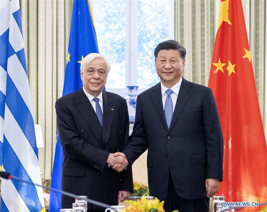 GREECE-ATHENS-XI JINPING-GREEK PRESIDENT-TALKS