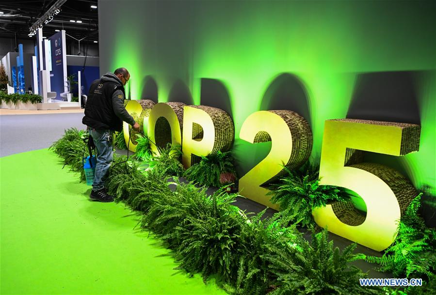 SPAIN-MADRID-COP25-GREEN-MOTTO