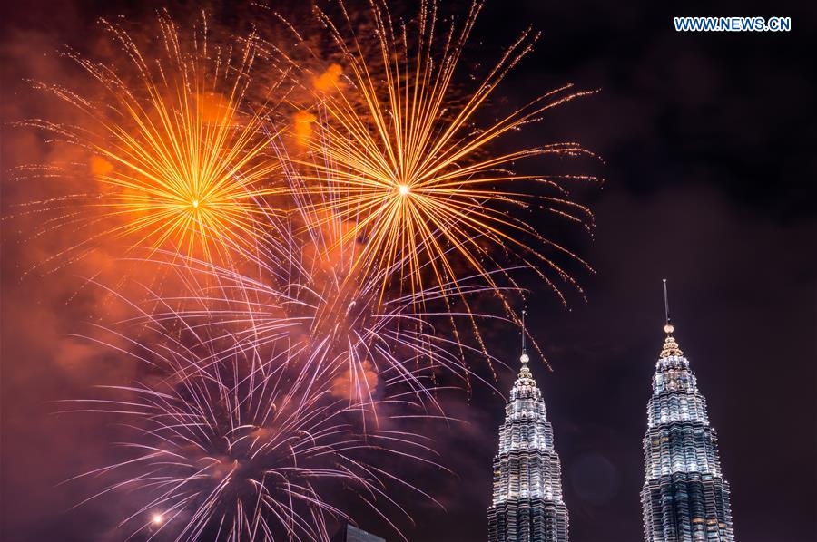 MALAYSIA-KUALA LUMPUR-NEW YEAR CELEBRATIONS-FIREWORKS