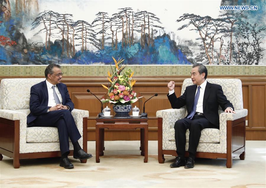 CHINA-BEIJING-WANG YI-WHO CHIEF-MEETING (CN)