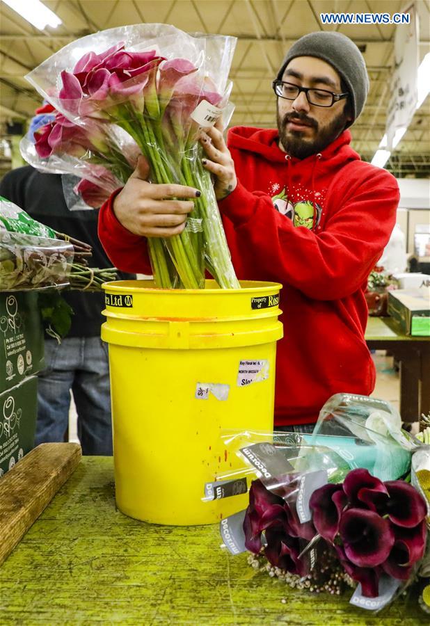 U.S.-CHICAGO-FLORAL MARKET-VALENTINE'S DAY