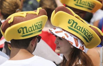 Hot dog eating contest held in New York