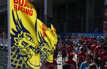 Dragon boat race held at Darling Harbor to celebrate Chinese Lunar New Year