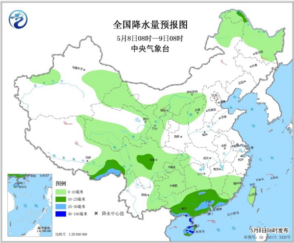 冷空氣要撤啦！今日全國降水整體弱 華南仍有強(qiáng)對流