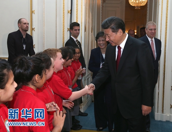 10月22日，国家主席习近平在伦敦出席全英孔子学院和孔子课堂年会开幕式。 新华社记者 庞兴雷 摄 